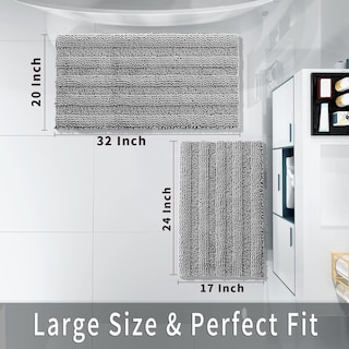 Foto 6 | Tapete para Baño Yimobra Gris 2 Piezas - Venta Internacional
