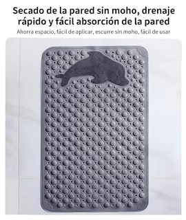 Foto 4 | Lujoso Tapete De Baño Xtellar Con Diseño Antiderrapante De Ventosas 35x70cm