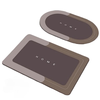 Foto 1 | Set De 2 Tapetes De Baño Antideslizantes Xtellar Elegante De Microfibra Ultra Suave Y Absorbente