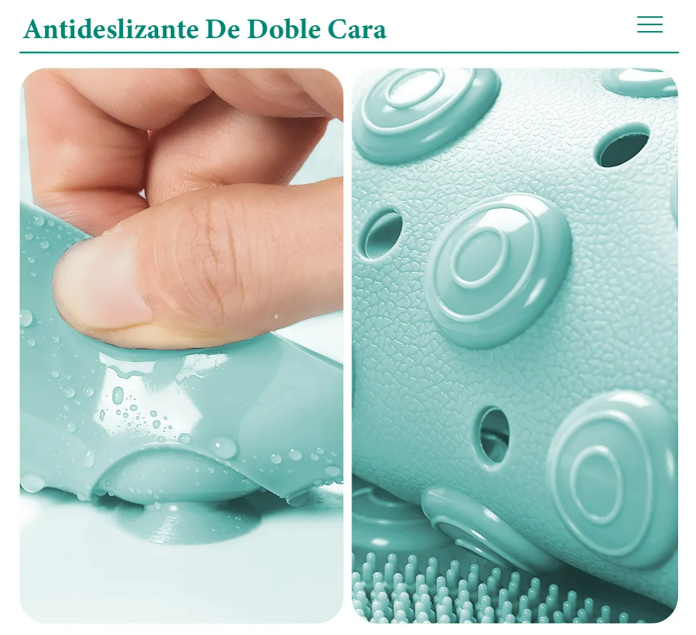 Foto 4 pulgar | Xtellar Lujo Y Seguridad En Tu Baño: Tapete Antiderrapante De Masaje Con Ventosas Potentes
