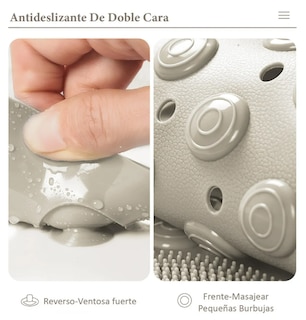 Foto 3 | Xtellar Lujo Y Seguridad En Tu Baño: Tapete Antiderrapante De Masaje Con Ventosas Potentes