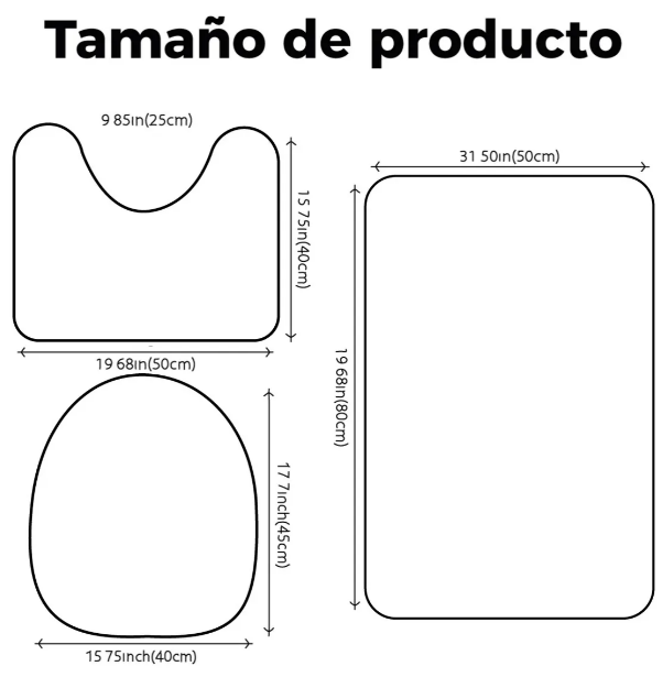 Foto 5 pulgar | Juego De Alfombras De Baño Xtellar