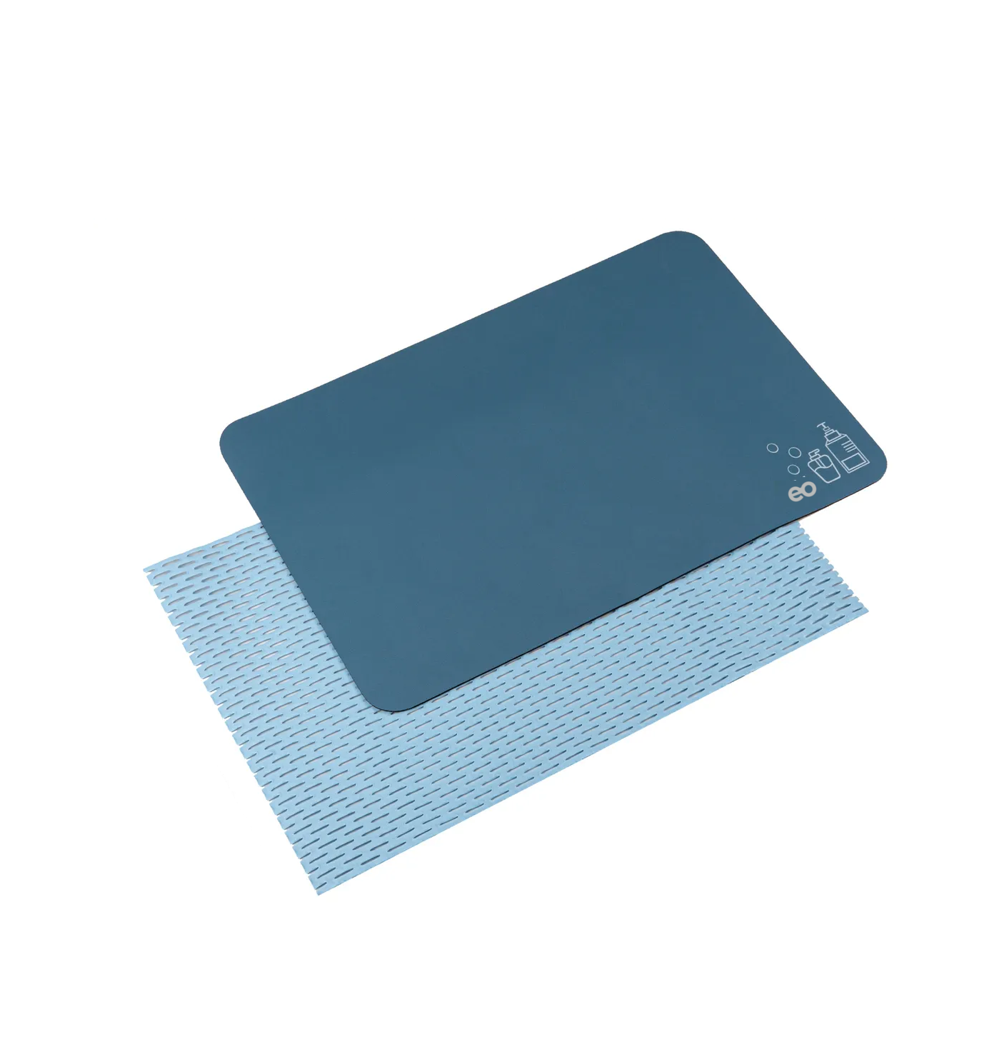 Par Tapete Baño De Piedra De Diatomeas Secado Ultra Rápido Eo Safe Imports Esi-18868 Azul