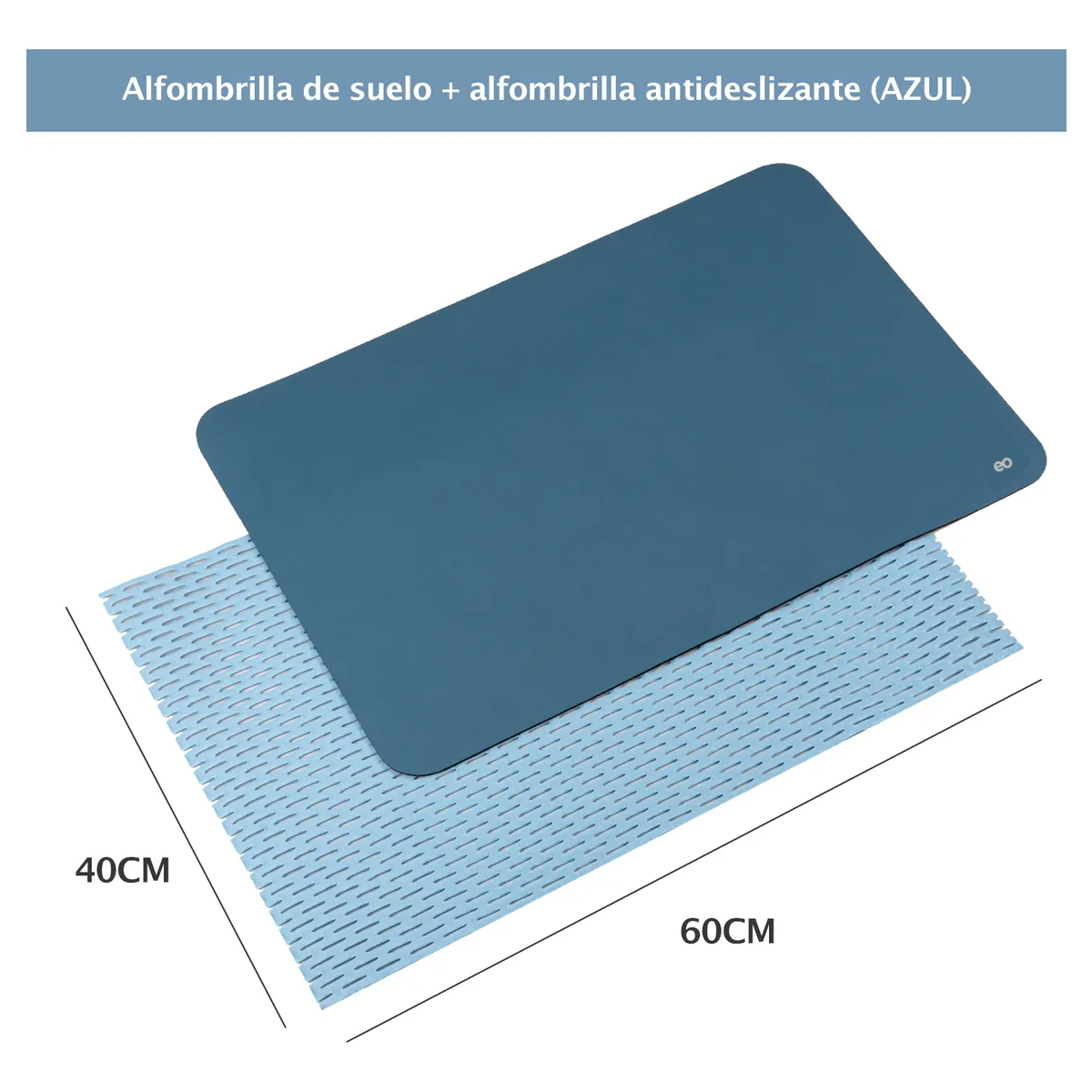 Foto 3 pulgar | Par Tapete Baño De Piedra De Diatomeas Secado Ultra Rápido Eo Safe Imports Esi-18868 Azul