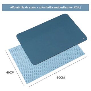 Foto 2 | Par Tapete Baño De Piedra De Diatomeas Secado Ultra Rápido Eo Safe Imports Esi-18868 Azul