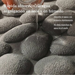 Foto 3 | Tapete de Baño Antideslizante Gris