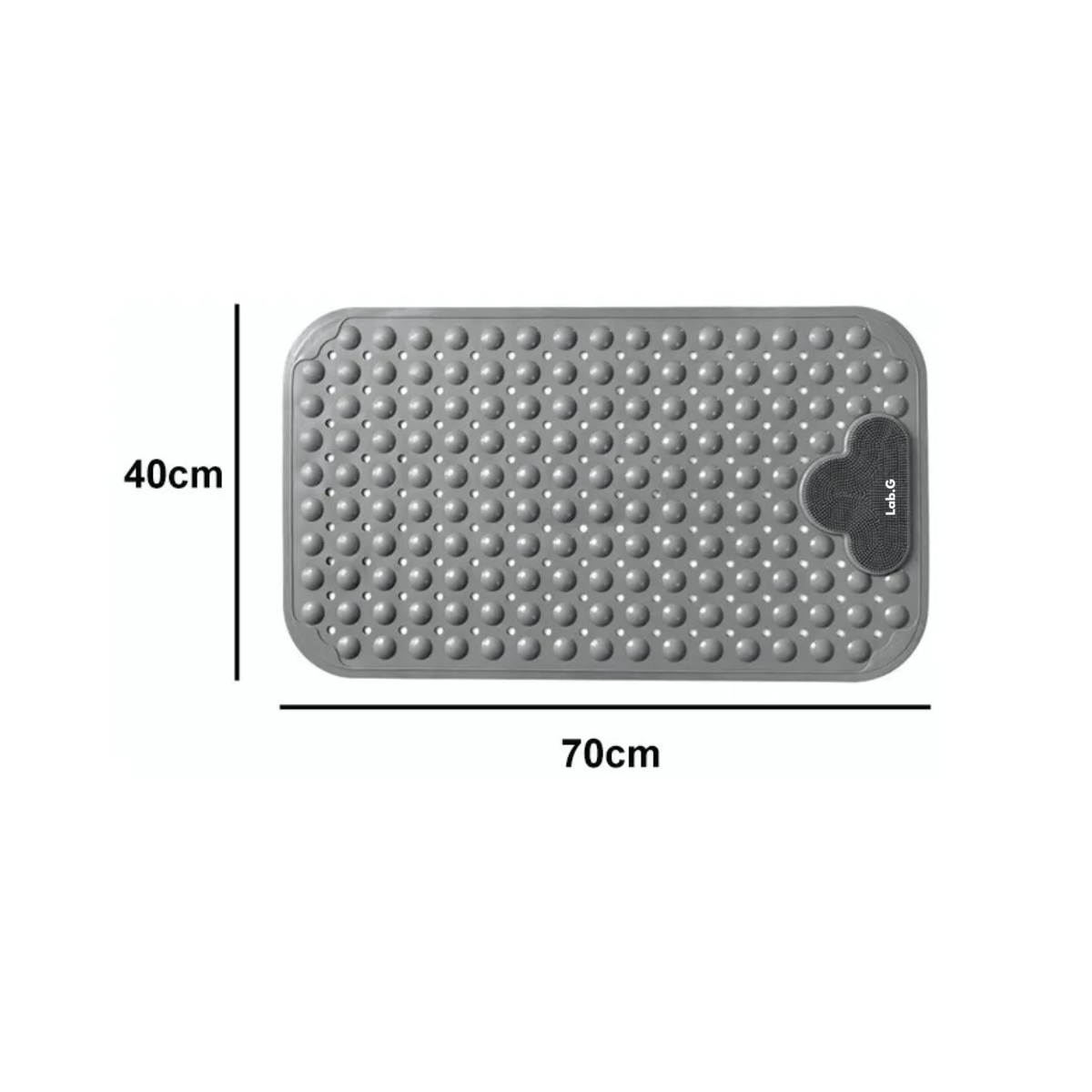 Foto 4 | Tapete Para Ducha De Baño Antiderrapente Con Ventosas Lab.g Gris