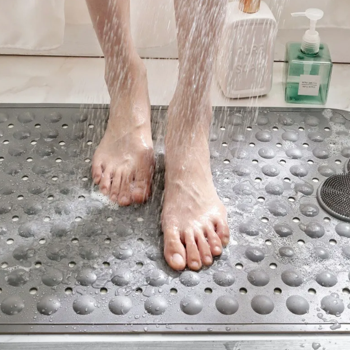Foto 6 pulgar | Tapete Para Ducha De Baño Antiderrapente Con Ventosas Lab.g Gris