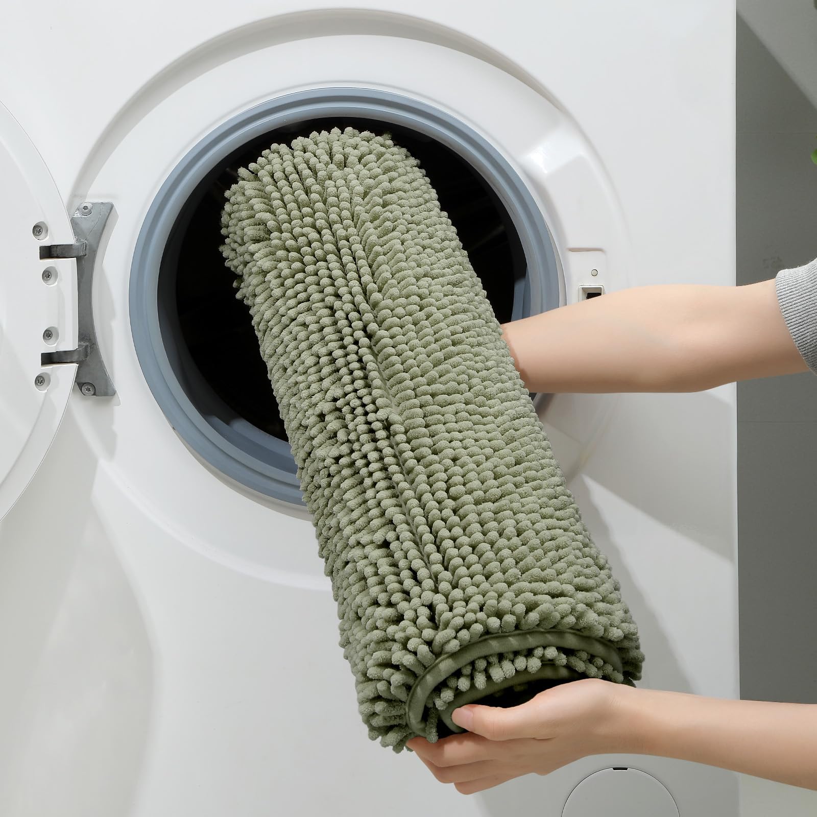 Foto 7 pulgar | Alfombras De Baño Homeideas  3 Piezas  Ultrasuaves Y Antideslizantes (verde Salvia) - Venta Internacional.