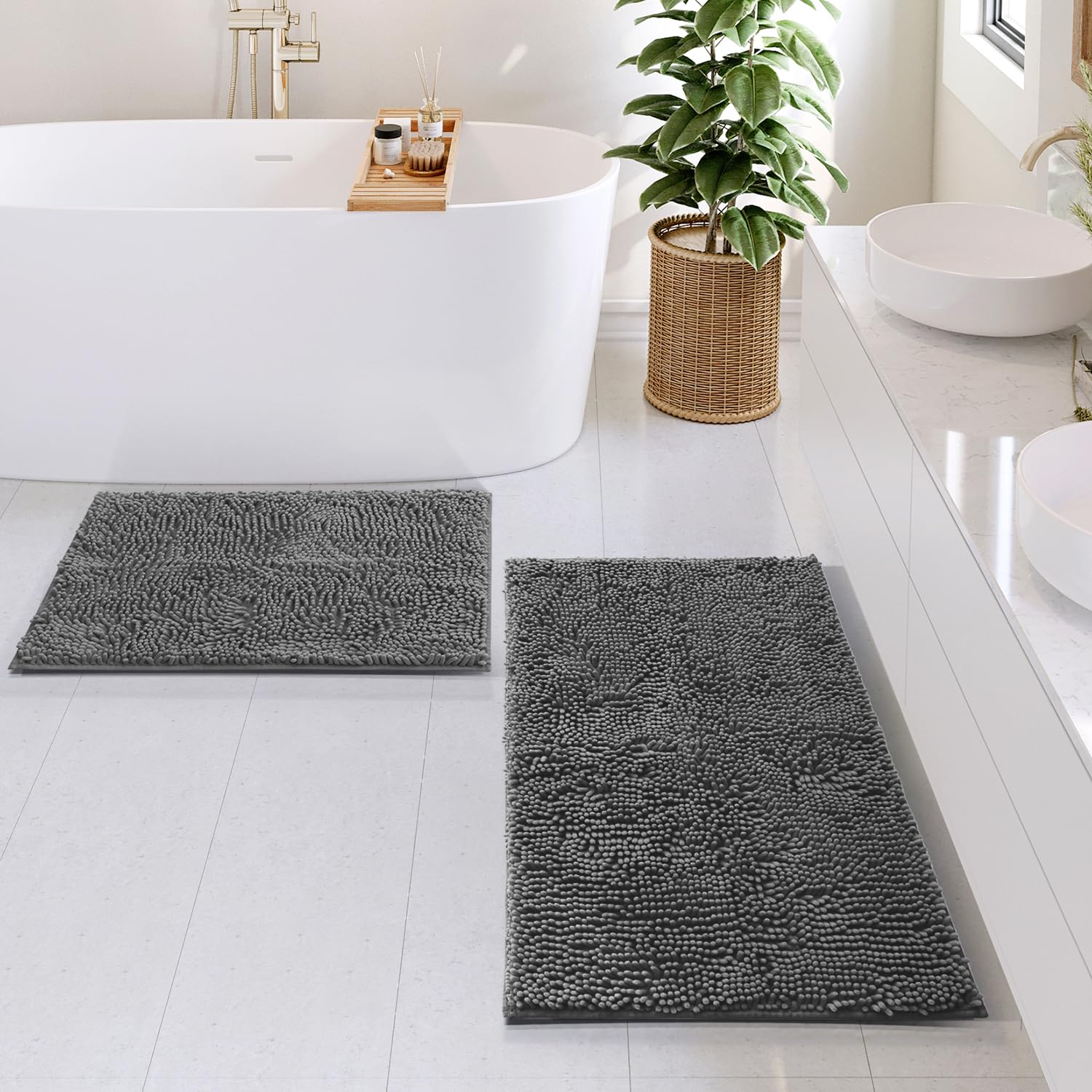 Foto 4 pulgar | Tapetes para Baño Antideslizante Hearth & Harbor 2 Piezas - Venta Internacional