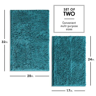 Foto 3 | Tapetes para Baño Azul Hearth & Harbor 2 Piezas - Venta Internacional