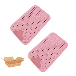 Foto 1 | ''2p Tapete Para Baño Lab.g Antiderrapente Para Regadera Con Ventosa Rosa ''