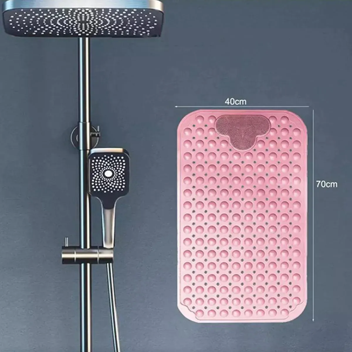 Foto 4 pulgar | ''2p Tapete Para Baño  Lab.g Antiderrapente Para Regadera Con Ventosa Rosa ''