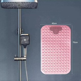 Foto 3 | ''2p Tapete Para Baño Lab.g Antiderrapente Para Regadera Con Ventosa Rosa ''