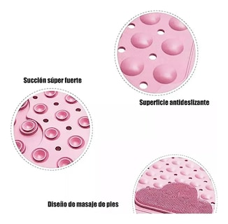 Foto 4 | ''2p Tapete Para Baño Lab.g Antiderrapente Para Regadera Con Ventosa Rosa ''