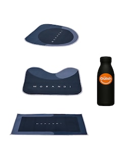 Foto 1 | 3pz Tapete Baño Ultra Suave Alfombra Antidesliz Absorbente + Termo Gratis Güish