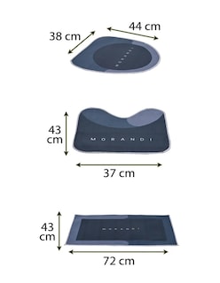 Foto 5 | 3pz Tapete Baño Ultra Suave Alfombra Antidesliz Absorbente + Termo Gratis Güish