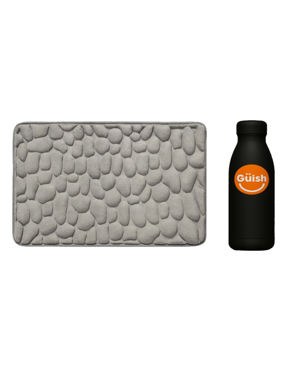 Tapete Baño Ultra Suave Antideslizante Absorbente De Agua + Termo Gratis Güish