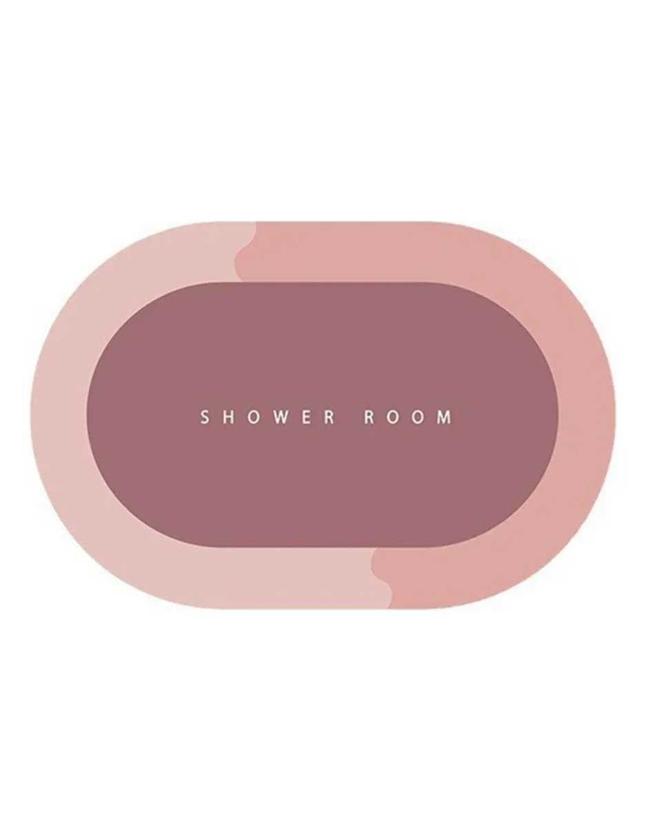 Foto 3 pulgar | 2pcs Baño Baño Tapetes Para Bano Antidesliz Absorbentes Gris Claro Y Rosa + Termo Gratis Güish