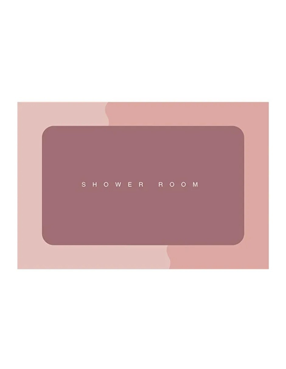 Foto 4 pulgar | 2pcs Baño Baño Tapetes Para Bano Antidesliz Absorbentes Gris Claro Y Rosa + Termo Gratis Güish