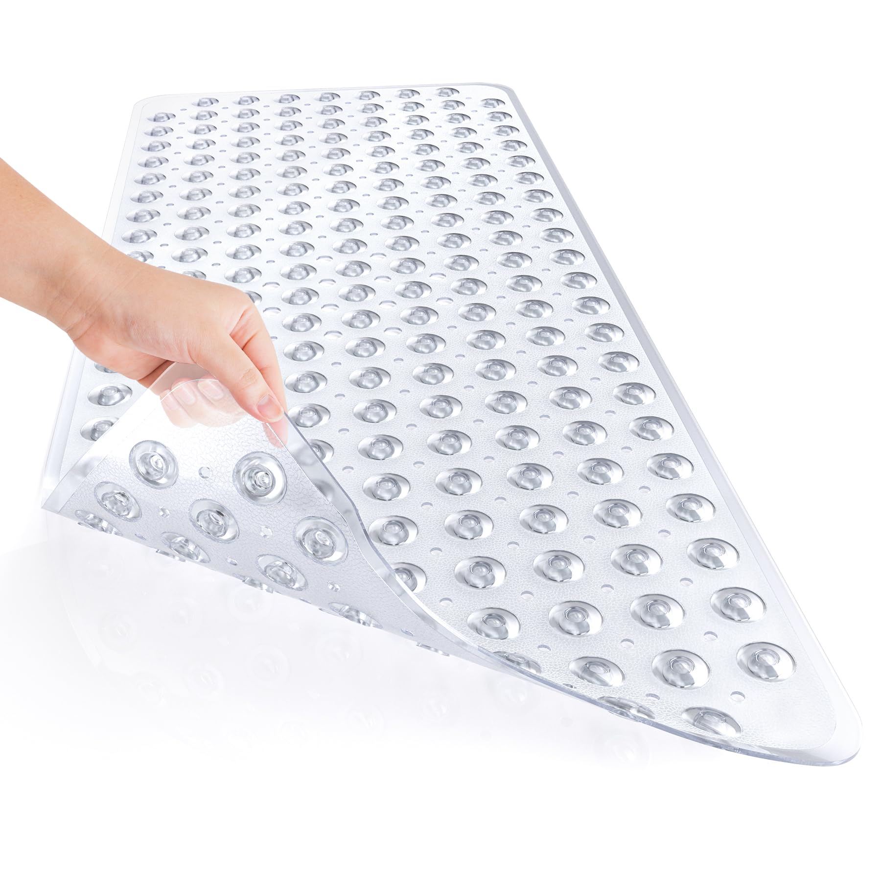 Alfombrilla De Ducha Amazerbath Antideslizante Con Ventosas  100 X 40 Cm  Transparente - Venta Internacional.