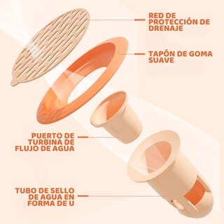 Foto 4 | Set 3 Coladera Baño Válvula Elimina Malos Olores Rejilla