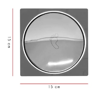 Foto 4 | Coladera Regadera Pie Push De Acero Inoxidable Lujo 15x15cm Plata