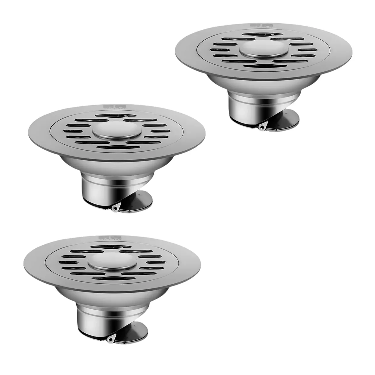 Foto 1 | Coladera Baño Acero Inoxidable Antiolores e Insectos Eo Safe Imports ESI-18186 Plateada 3 Piezas