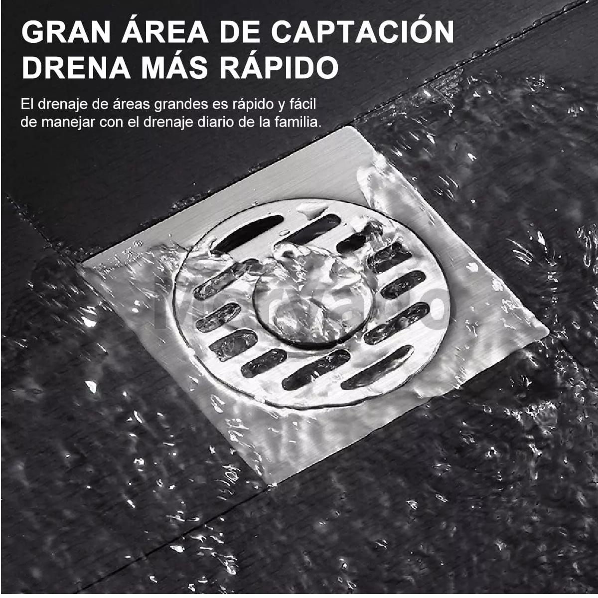 Foto 3 | Coladera de Acero Inoxidable Drenaje Rápido Piso Desagüe Eo Safe Imports ESI-18184 Plata