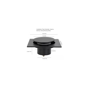 Foto 2 | Coladera Cuadrada Baño Inoxidable Válvula Antiolores Eo Safe Imports ESI-18185 Negro