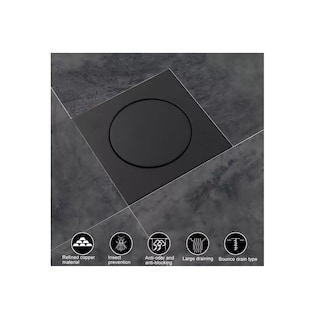 Foto 3 | Coladera Cuadrada Baño Inoxidable Válvula Antiolores Eo Safe Imports ESI-18185 Negro