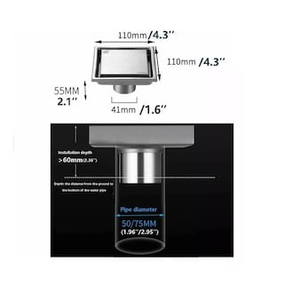 Foto 3 | Desagüe de Acero Inoxidable Invisible Coladera Eo Safe Imports Esi-18187 Plateado