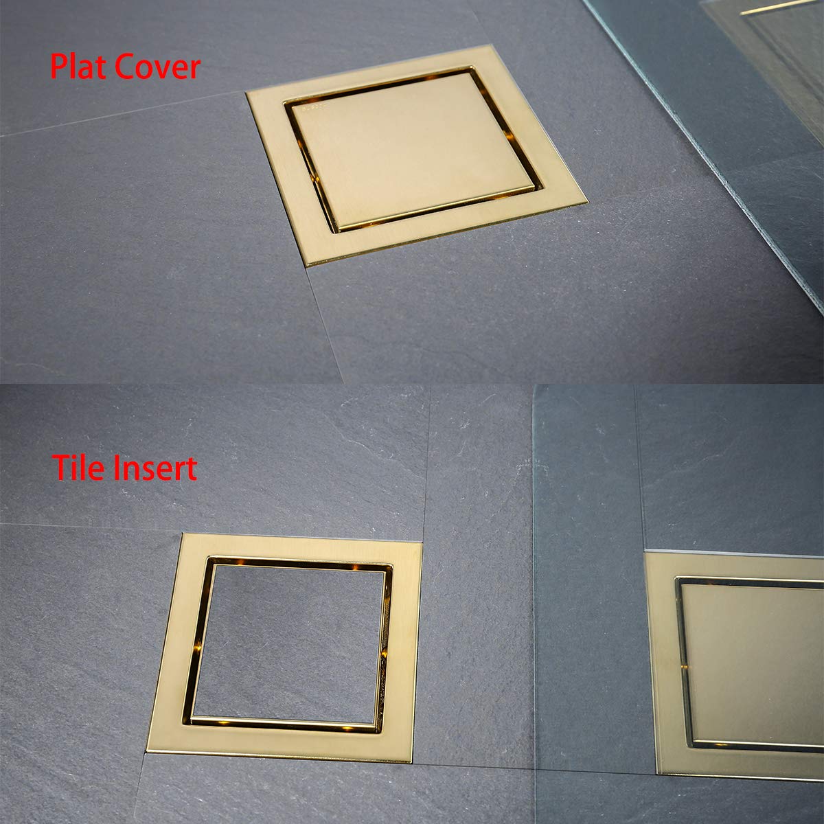 Foto 5 | Desagüe De Ducha Random, Oro Cepillado, 15 Cm, Acero Inoxidable Sus304 - Venta Internacional.