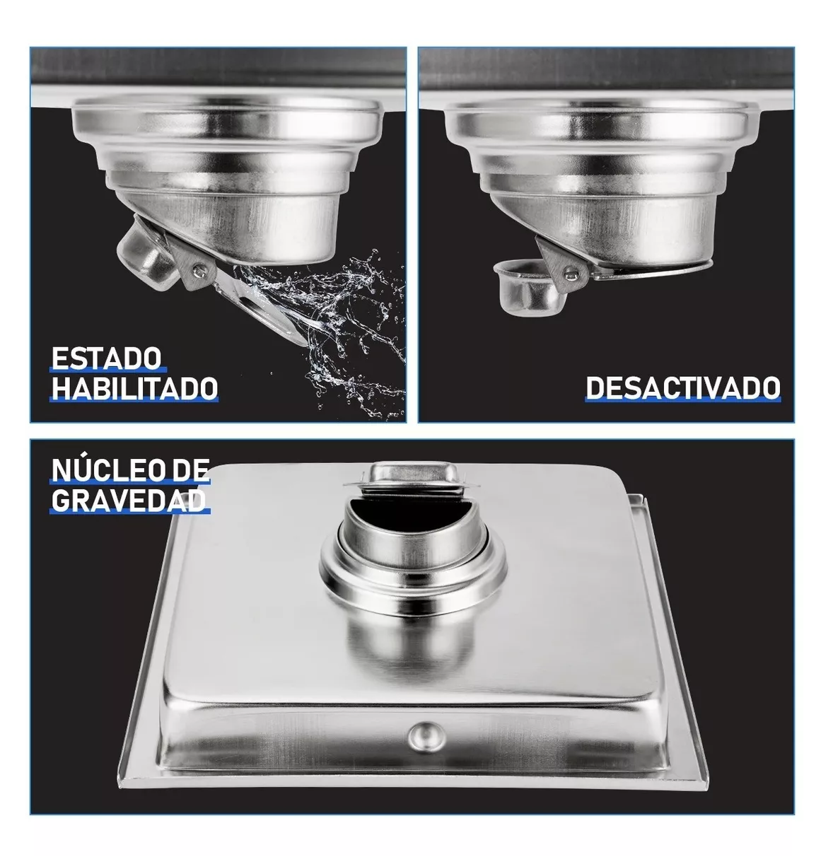Foto 4 | Coladera Acero Inoxidable Invisible Drenaje De Piso, Belug Plata