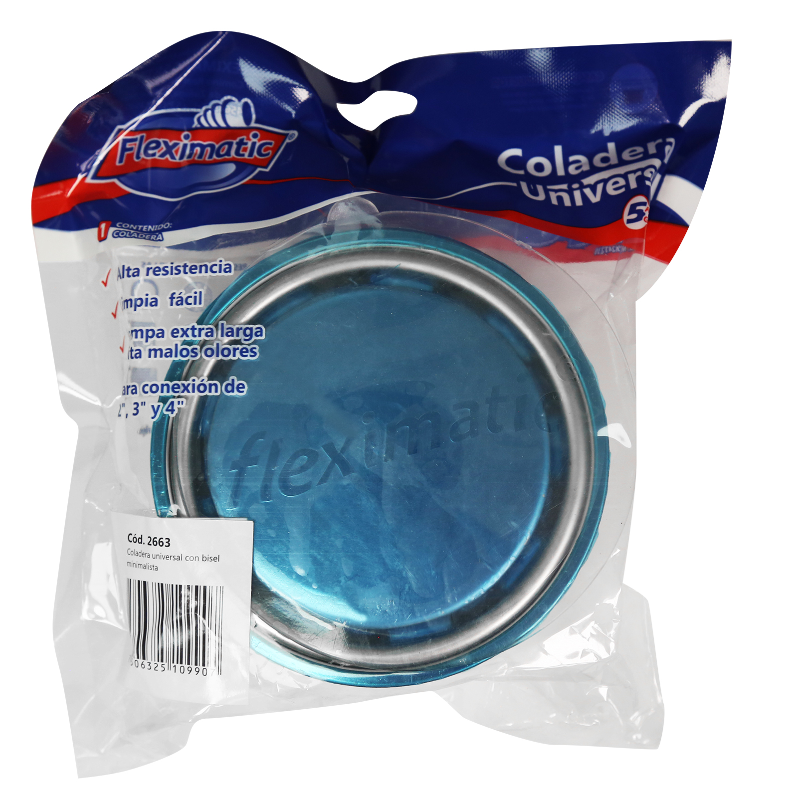 Foto 4 | Coladera Universal Minimalista Con Bisel, Tapa Higiénica Y Check Anti-olores
