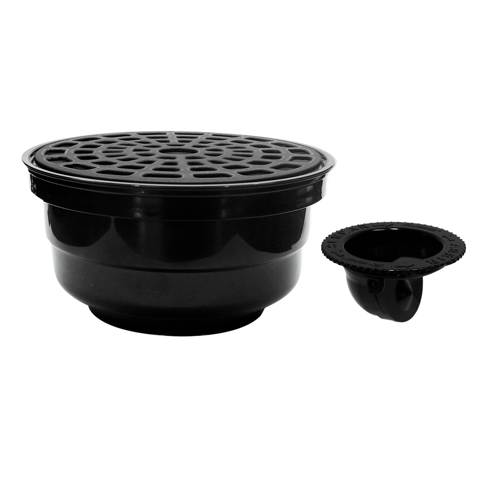 Coladeras Universal Negra Con Rejilla De Abs Y Check Anti-olores