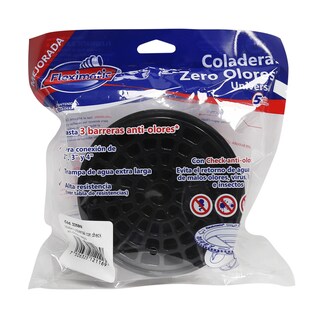 Foto 4 | Coladeras Universal Negra Con Rejilla De Abs Y Check Anti-olores