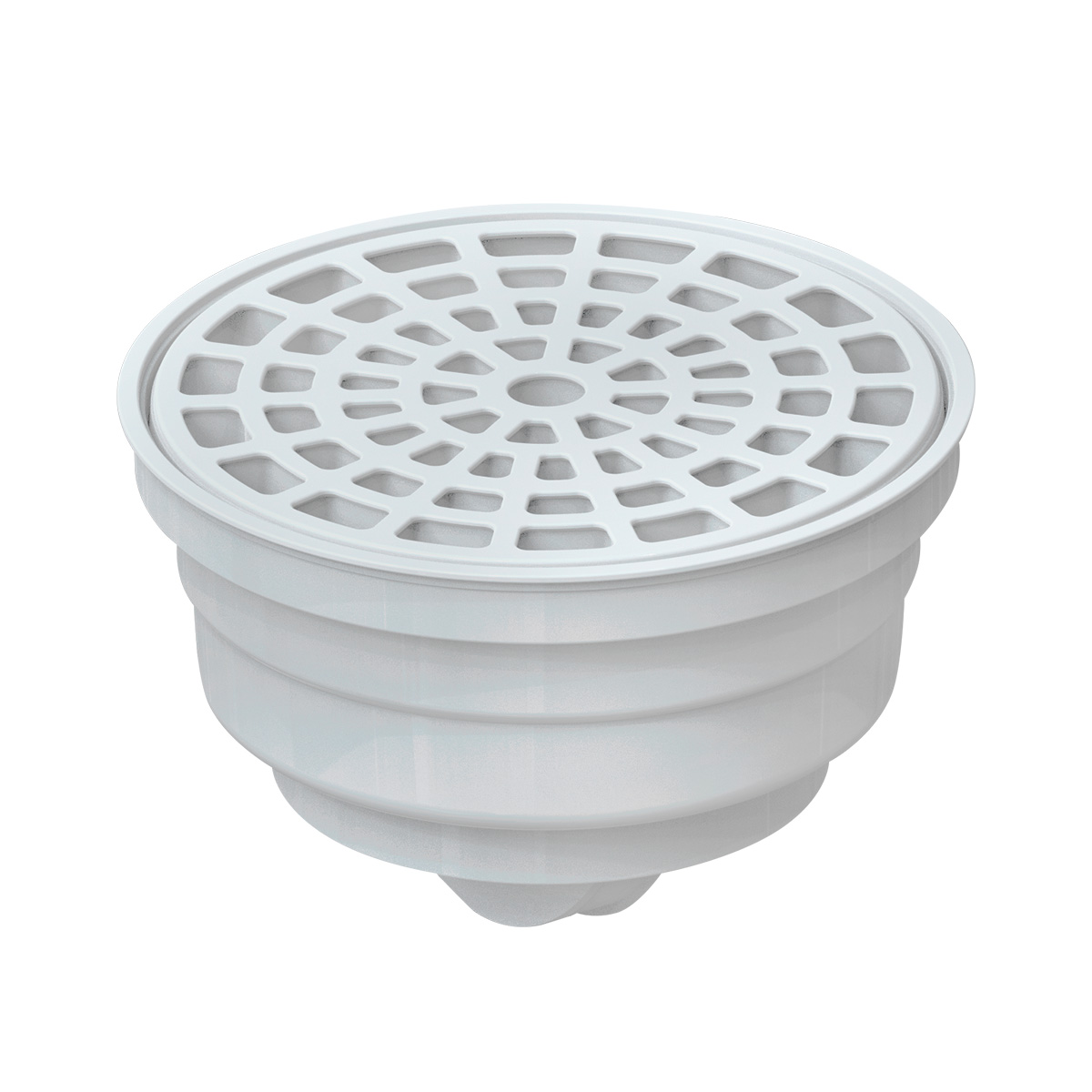 Coladera Para Patio Blanca, Con Check Anti-olores Jumbo