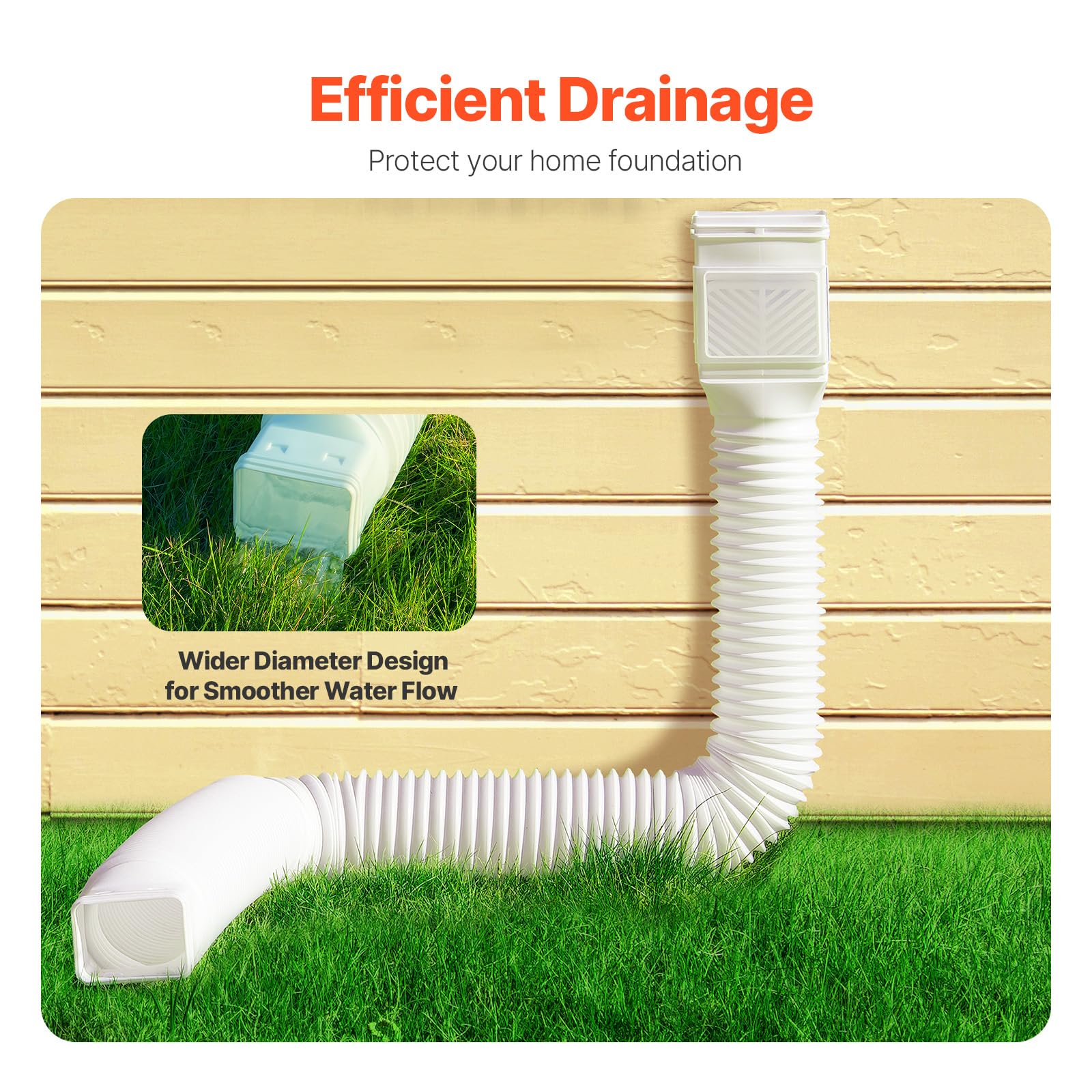 Foto 6 pulgar | Extensiones De Desagüe Para Canaletas Vevor, 2 Unidades, Color Blanco - Venta Internacional.