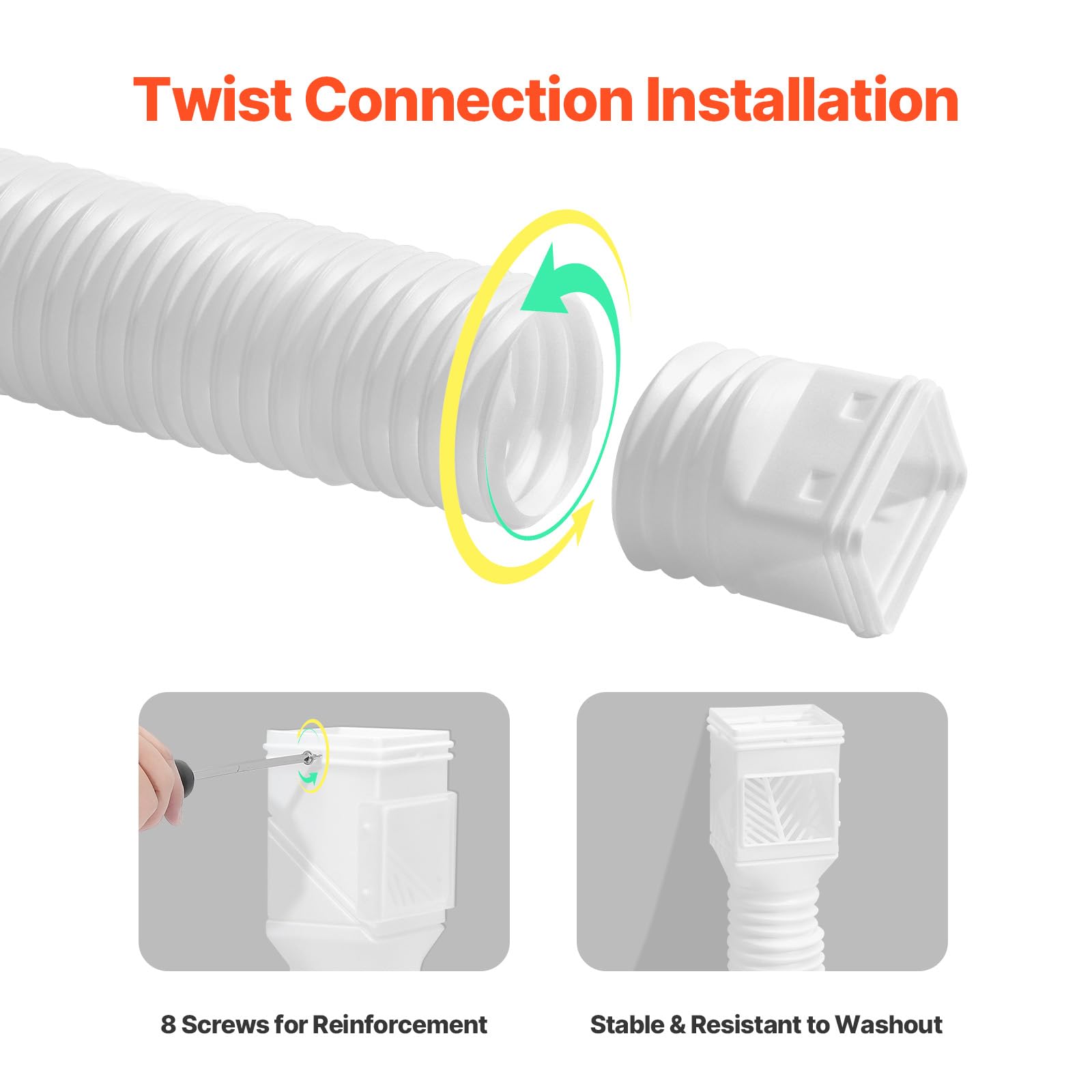 Foto 7 pulgar | Extensiones De Desagüe Para Canaletas Vevor, 2 Unidades, Color Blanco - Venta Internacional.