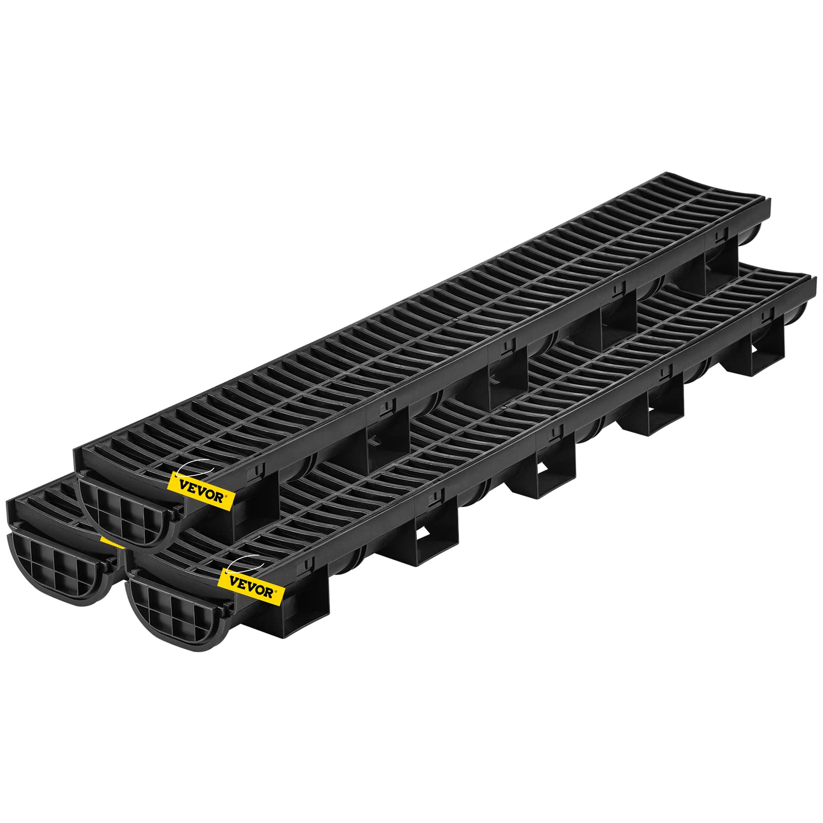 Sistema De Desagüe Para Zanjas Vevor, 14,5 X 8 X 100 Cm, Hdpe Con Rejilla De Plástico - Venta Internacional.