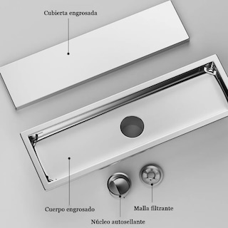 Foto 3 | Xtellar Coladera Invisible De Lujo En Acero Inoxidable – Diseño Sofisticado Y Función Antideslizante