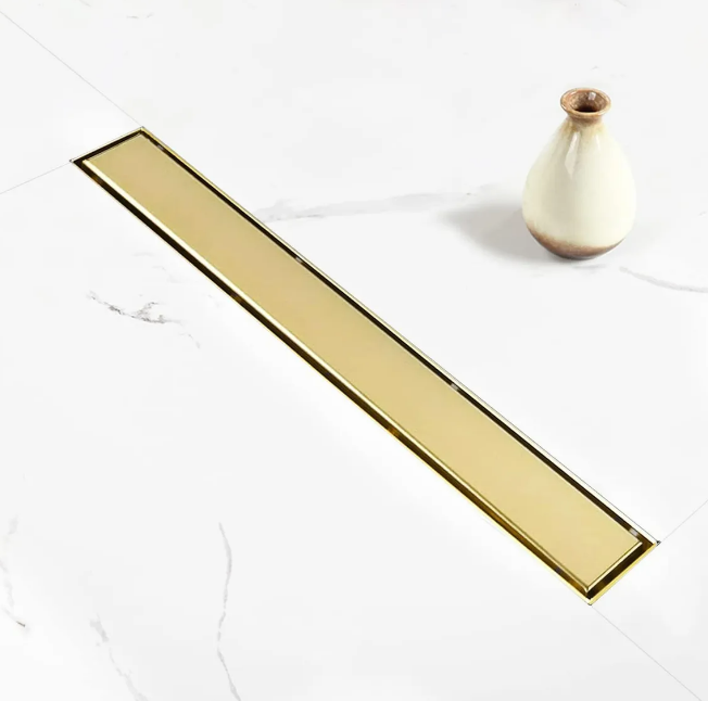 Foto 5 pulgar | Xtellar Coladera Lineal Dorado Satinado  Anticorrosiva Y Antiolor  Para Baños Y Cocinas De Lujo  Doble Vista  10x60cm