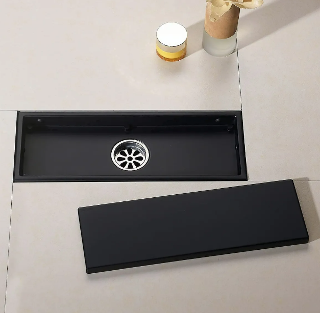 Foto 5 pulgar | Xtellar Coladera Ajustable De Acero Inoxidable 304  Desagüe Lineal Elegante 30x10cm En Negro.