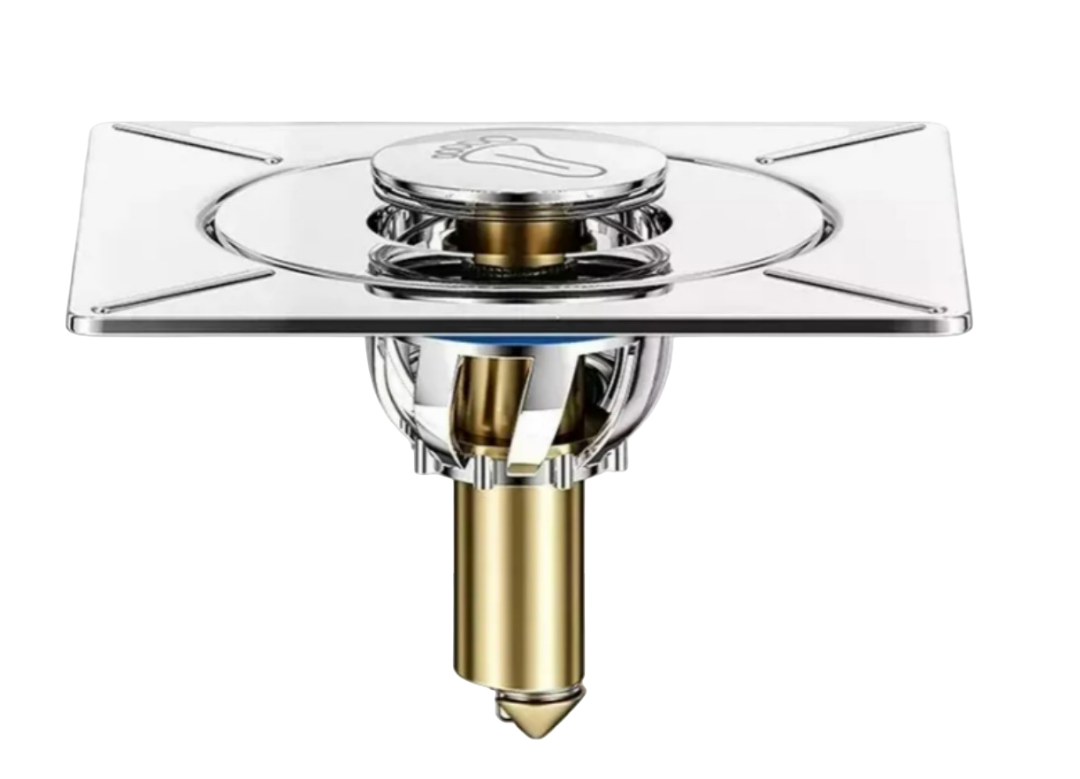 Xtellar Coladera De Baño Elegante Cuadrada Antiolores En Acero Inoxidable