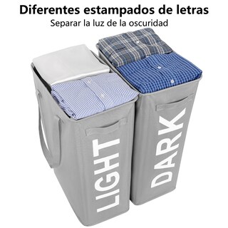 Foto 5 | Cesto de Ropa Fabato Fa3452gry 2 en 1 color Gris