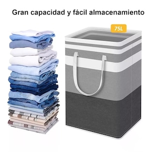 Foto 2 | Cesto de Ropa Eo Safe Imports Gris 2 Piezas