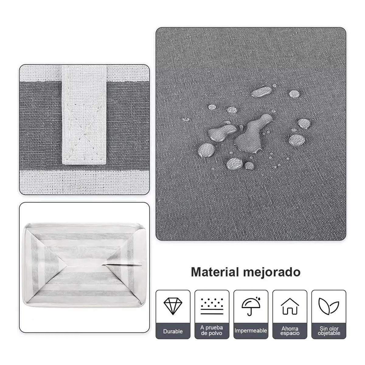 Foto 4 pulgar | Cesto de Ropa Eo Safe Imports Gris 2 Piezas