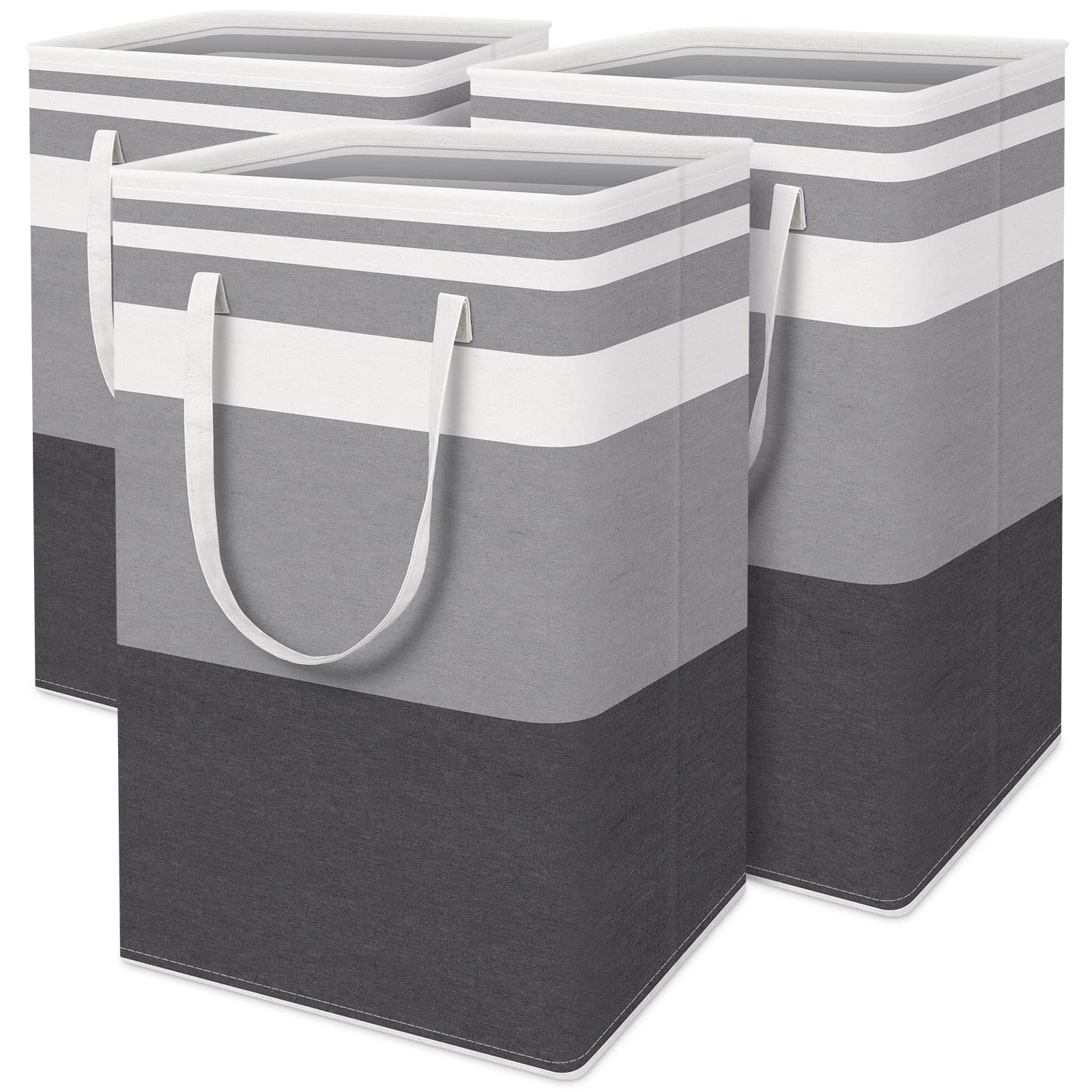 Foto 2 pulgar | Cesto De Ropa Sucia Homehacks, Paquete De 3 Unidades, 75 L, Impermeable, Gris - Venta Internacional.