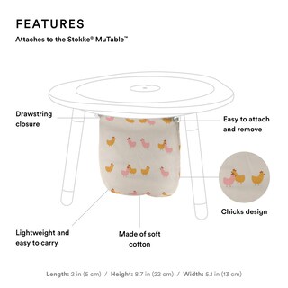 Foto 2 | Bolsa De Almacenamiento De Juguetes Stokke Mutable Cotton Bag Chicks - Venta Internacional.